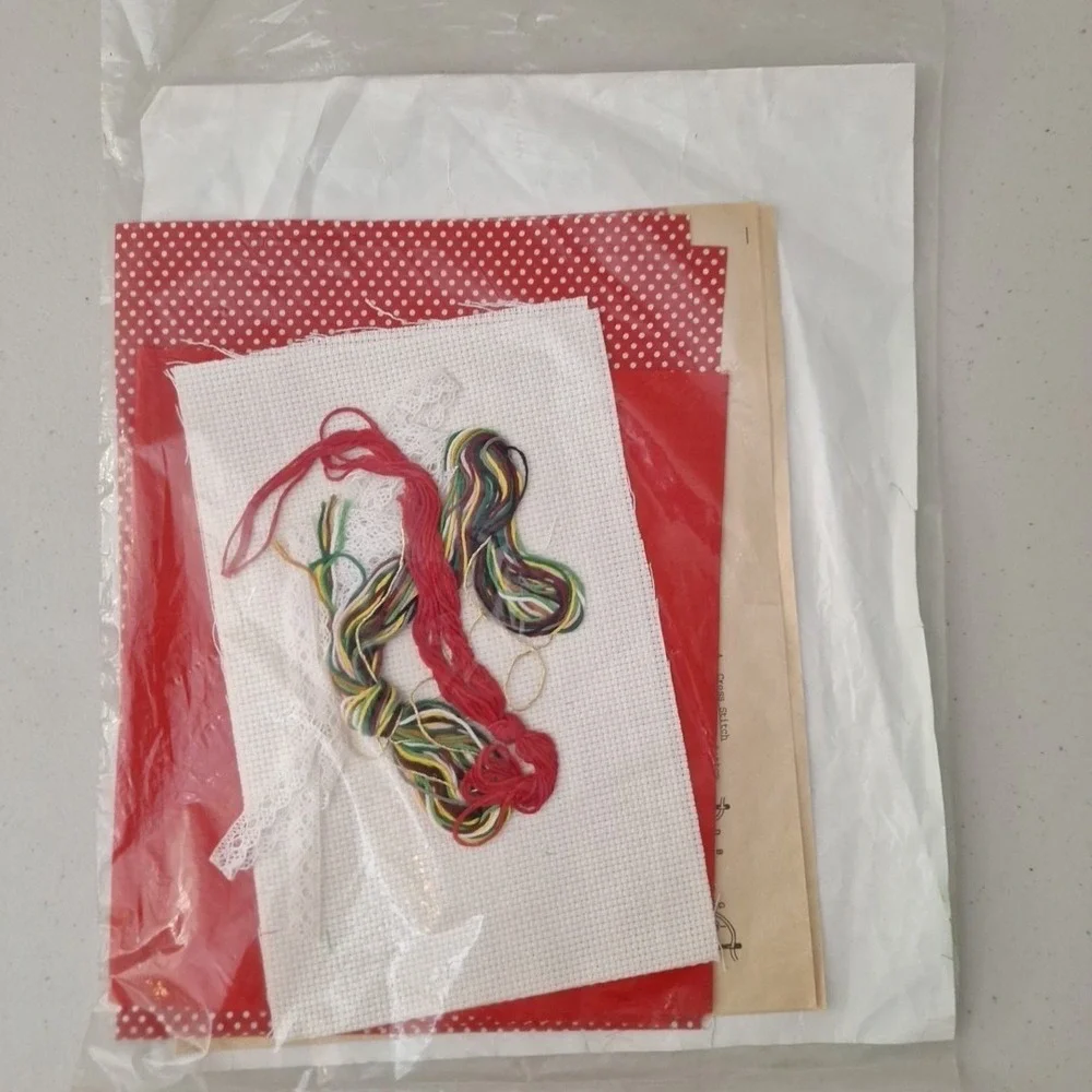 Vintage TITAN Holiday Stitchery Wall Hanging Kit No. 224 Christmas Cross Stitch